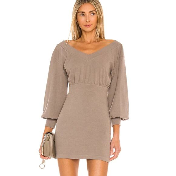 MAJORELLE Tasya Mini Dress Beige NWT Size Small - Picture 1 of 3